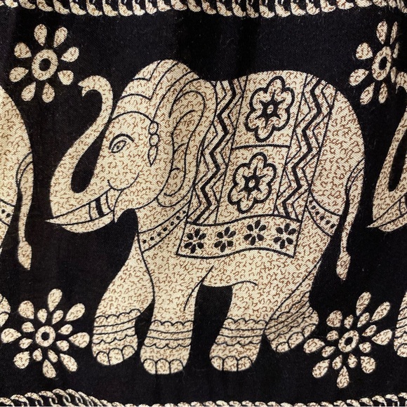 ORIENT TRAIL High-Waisted Wide Leg Harem Pants Size XL Elephant Flowy Palazzo - Picture 7 of 12